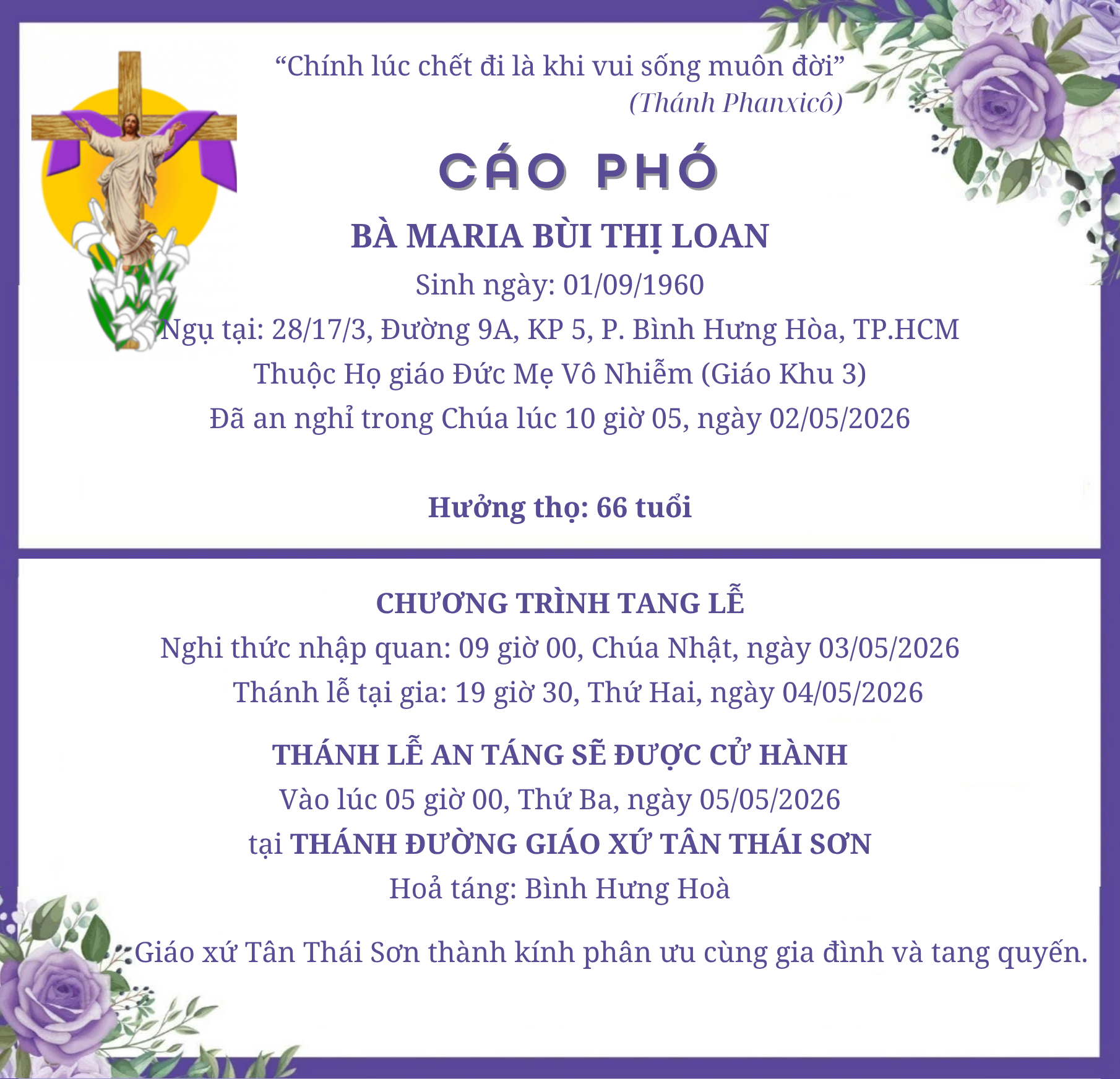 cao pho ba maria bui thi loan cao pho 2025